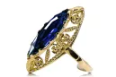 14K Yellow gold Sapphire Ring Vintage vrc005y